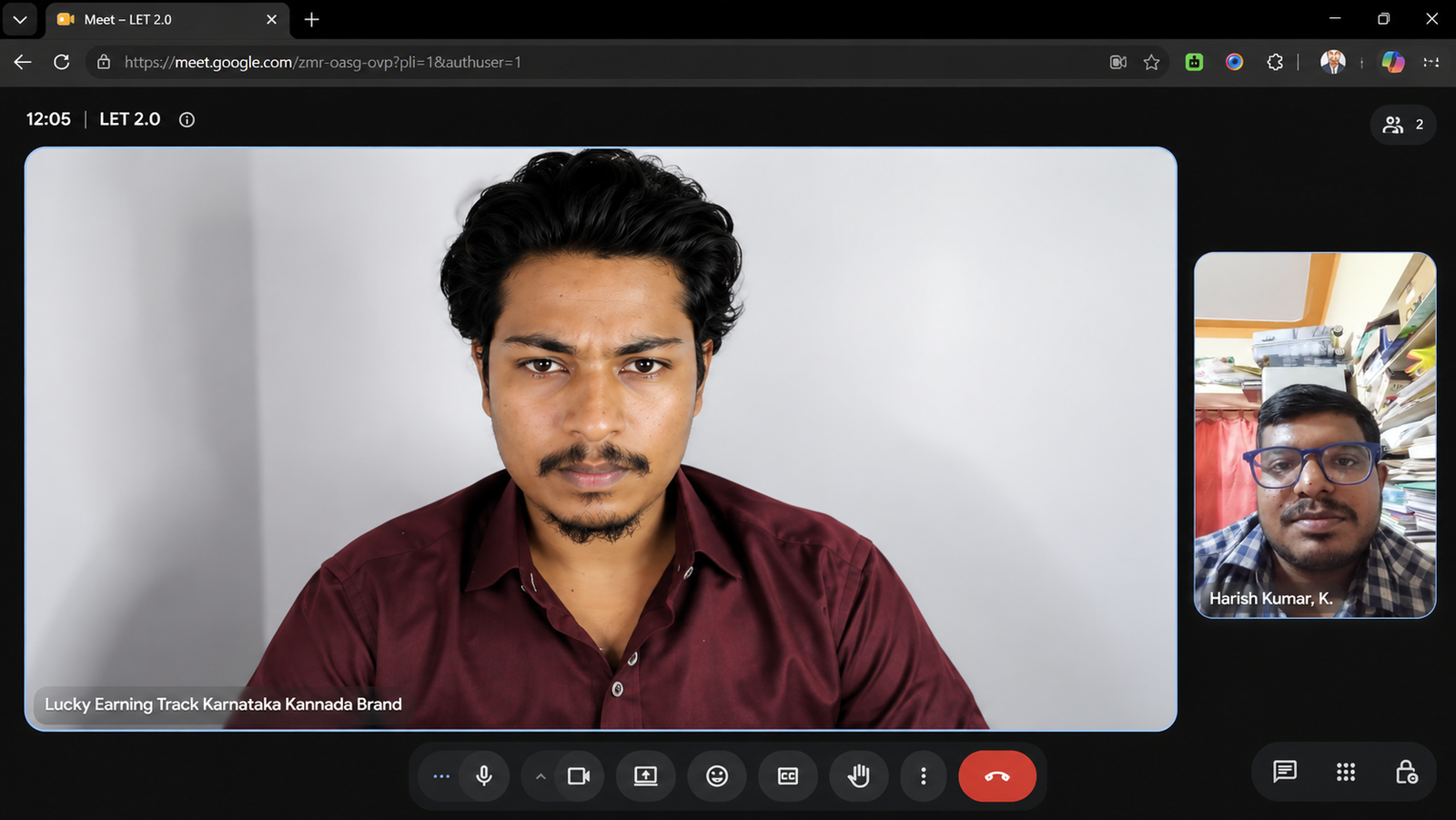Laxman D Badiger in an online conversation with an agriculture entrepreneur