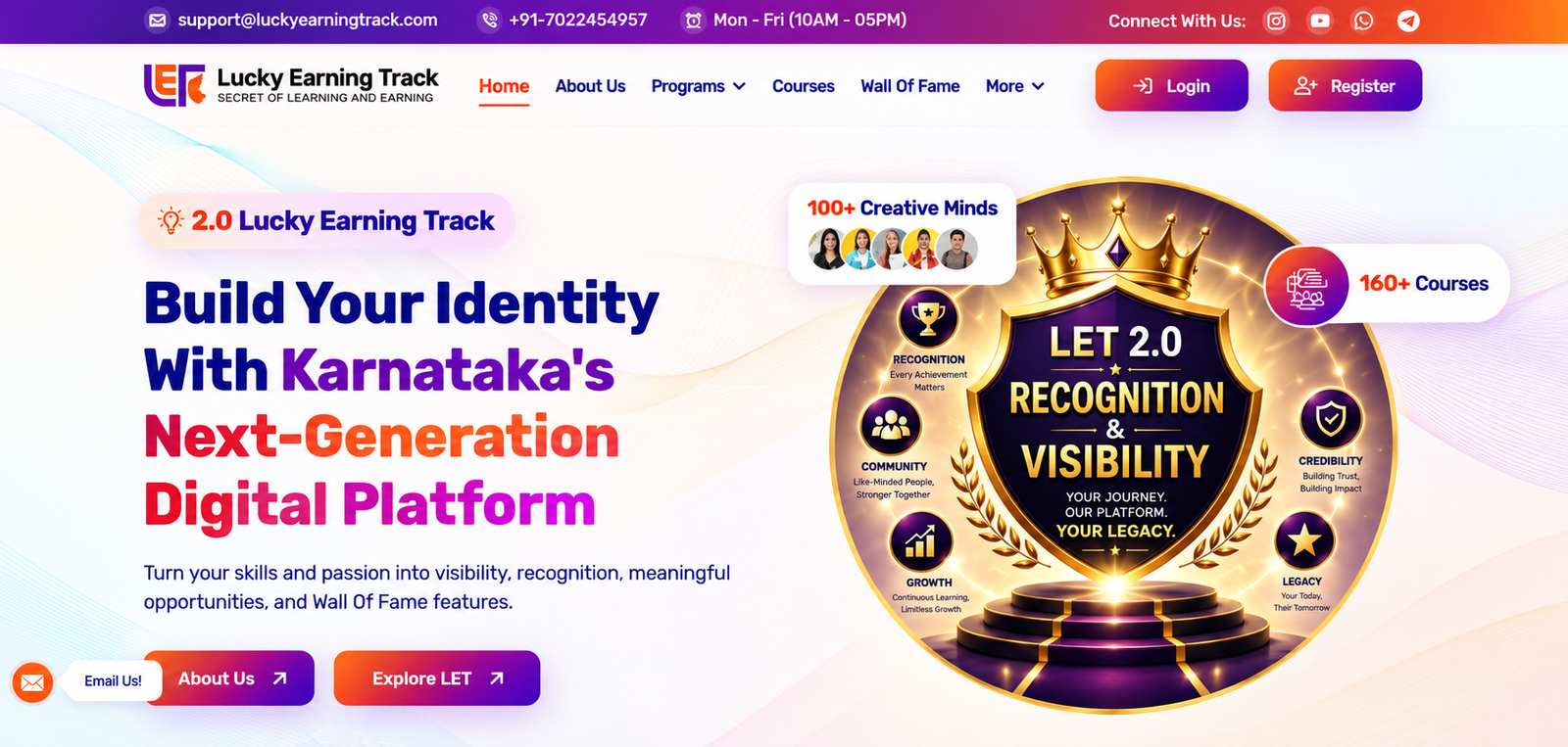 LET 2.0 — Lucky Earning Track recognition ecosystem